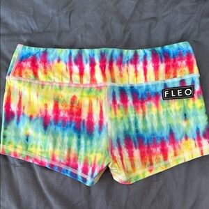 Fleo Women's Colorful Tie-Dye Athletic Shorts
